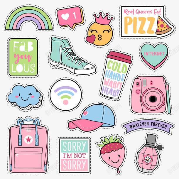 免摳PNG旅行用品卡通圖形 平面電商與動漫設(shè)計的創(chuàng)意素材庫